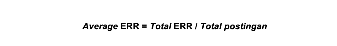 Rumus Average ERR