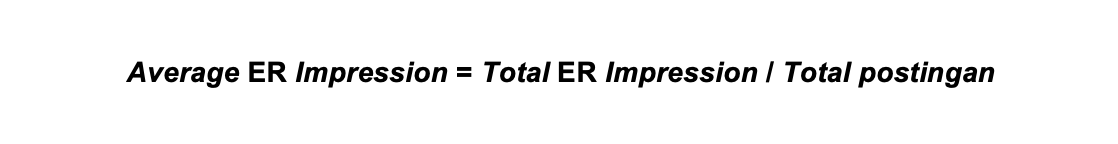 Rumus Average ER Impression