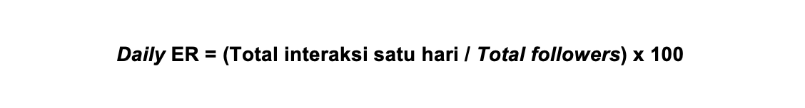 Rumus Daily ER
