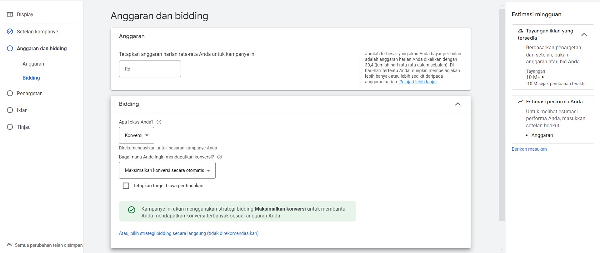 anggaran dan bidding