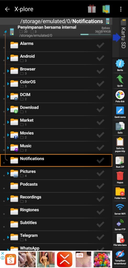 contoh Google display network di aplikasi HP