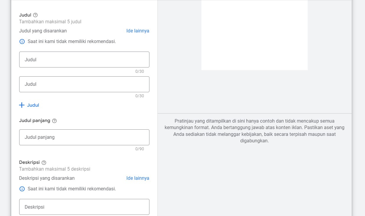judul dan deskripsi