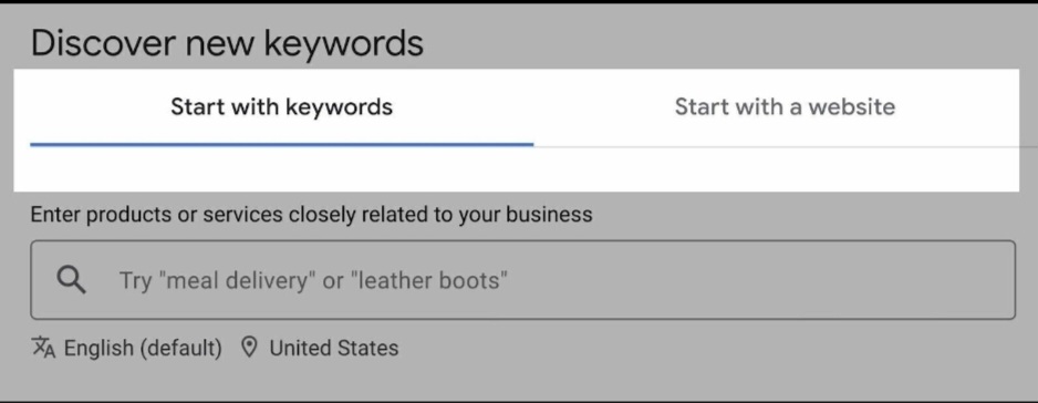 Menggunakan Keyword Planner dengan Discover New Keywords